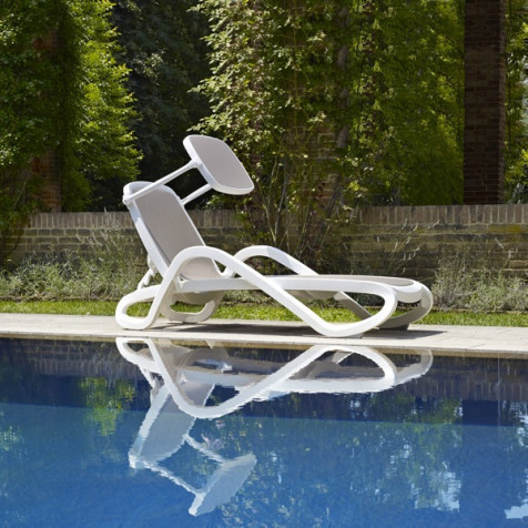 Nardi Alfa Espreguiçadeira Branca - Rede Tortora